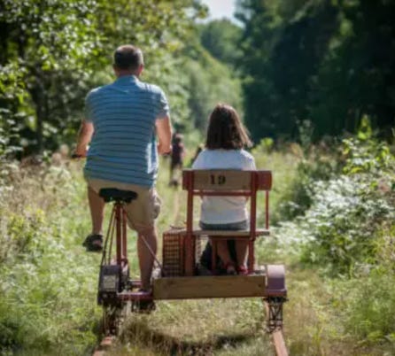 Draisine Fahren in der Hultsfred Kommune